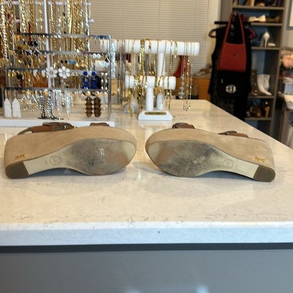 Michael Kors brown leather and suede wedges size 9 - Picture 6 of 8